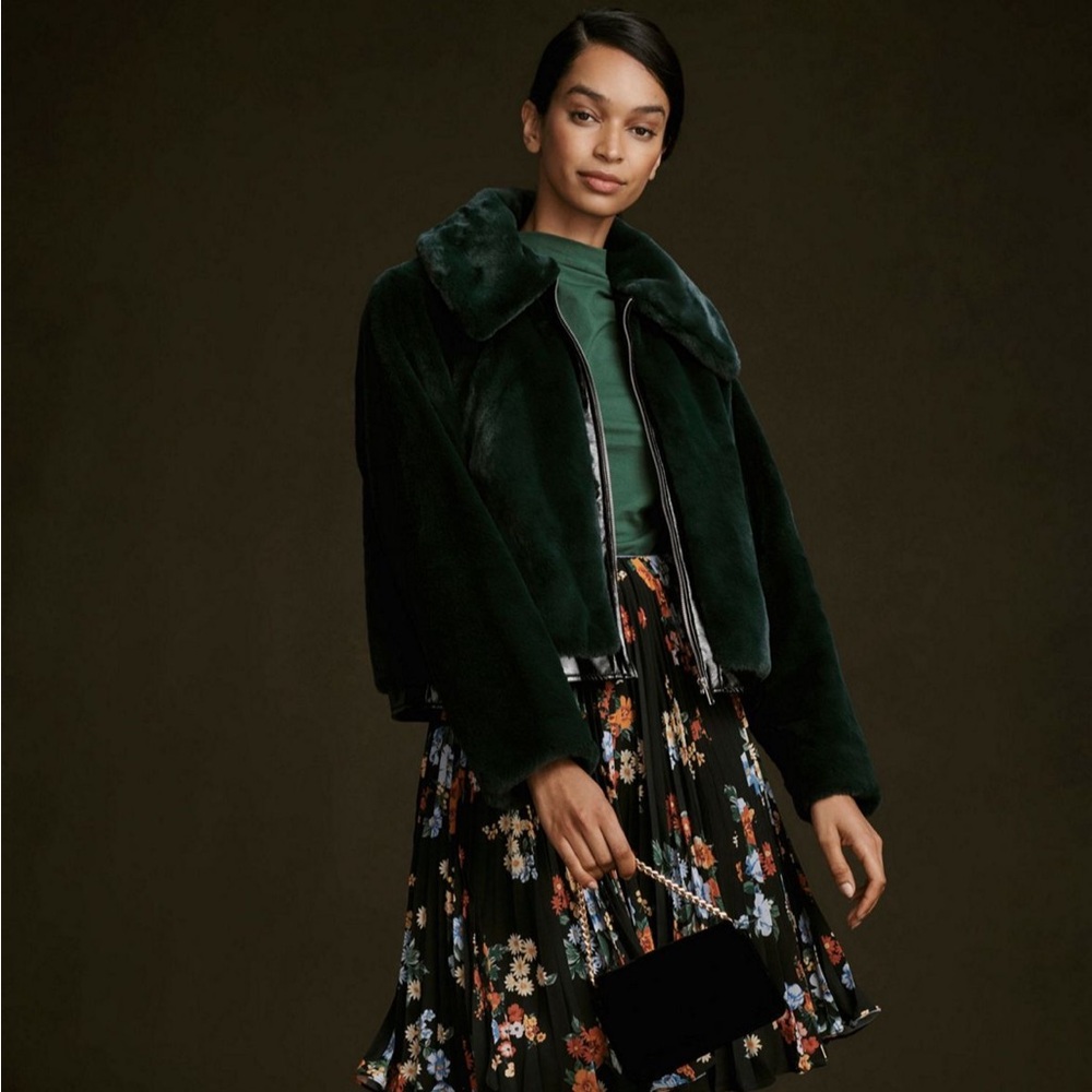Maeve Green fur Jacket